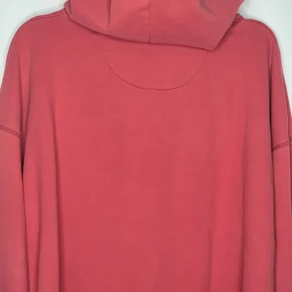 American Eagle Y2K Red White Spell Out Cozy Heavy Hooded Sweatshirt Pocket - Picture 6 of 13